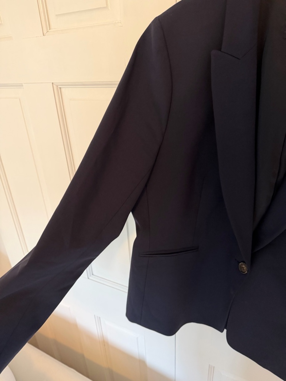 J Crew 365 Italian Wool Blazer 16 Tall Navy Single Button Career Tailored Jacket - Picture 7 of 8